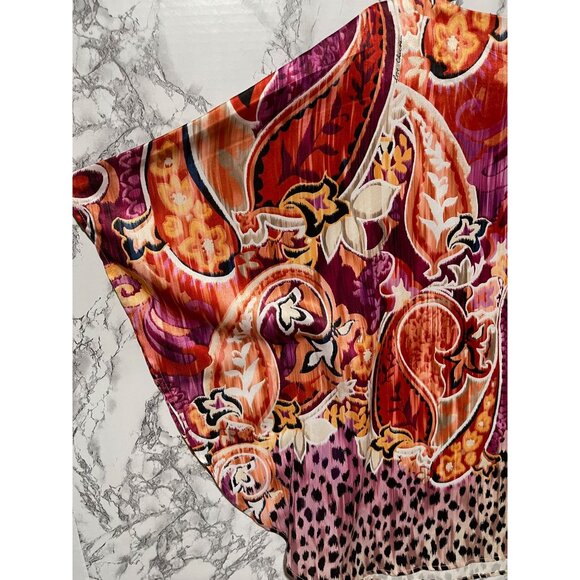 Chicos Boho Chic Abstract Paisley Kimono Top Vibrant Multicolor size small - Picture 3 of 8